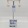 White, Pink or Silver 12mm Shell Pearl Earrings - Gold Plated Levers ~ Eve Atkin - Image 4