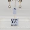 White, Pink or Silver 12mm Shell Pearl Earrings - Gold Plated Levers ~ Eve Atkin - Image 2