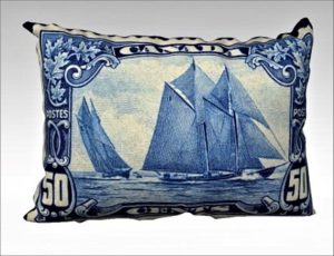 Bluenose: Canadian Sailing Ship Pride Canvas Lumbar Pillow Cover - Galeforce Farms