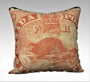 Canadian Beaver Stamp Pillow Cover - Galeforce Farms