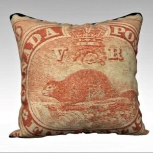 Canadian Beaver Stamp Pillow Cover - Galeforce Farms