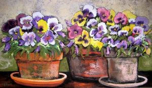 "Pansy Triology" - Judy Plomer print