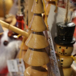 Wooden Hand Turned Hanging Christmas Tree Ornaments ~ David Arcand