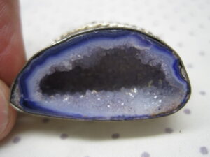 Amethyst Geode set in sterling with chain - Image 4