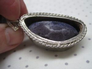 Amethyst Geode set in sterling with chain - Image 5