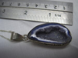 Amethyst Geode set in sterling with chain - Image 6