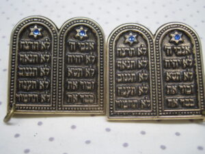 Silver-plated 10 Commandments Talit Shawl clips