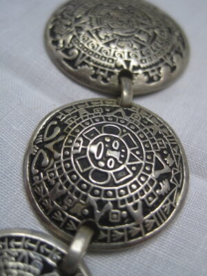 Aztec Calendar Bracetet - graduated medalians - Image 3