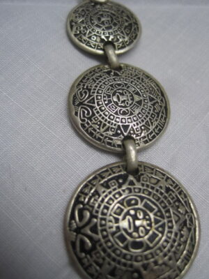 Aztec Calendar Bracetet - graduated medalians - Image 4