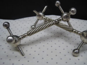 Victorian Silver Plated Pair Knife Rests - Barley Twist