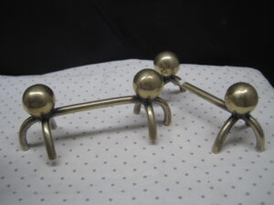 Victorian Silver Plated Pair Knife Rests -Claw End / Round Ball - Image 3