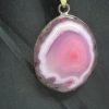 Large Pink Geode on vintage Chain - Image 3