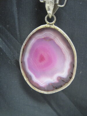 Large Pink Geode on vintage Chain - Image 5