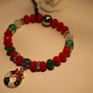 Alternative view of Christmas Red Crystal Bracelets - PEC Beach Glass