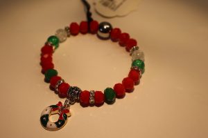 Alternative view of Christmas Red Crystal Bracelets - PEC Beach Glass