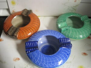 Shelley Ashtrays - handpainted