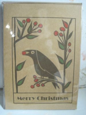 Black Bird - Christmas Art Cards ~ Richard Audet