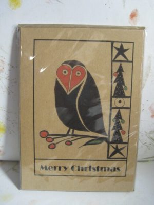 Owl  - Christmas Art Cards ~ Richard Audet