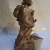 German Wood Carving of Old Man with Pig by Brigitte Fuchs Holzschnitzerei - Image 5