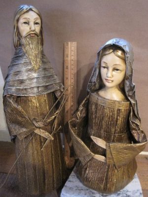 Alternative view of Mary & Joseph Nativity Set Schmid Bros Japan