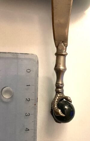 Silver Plate Fruit Knife / Letter Opener Ball & Claw Motif - Image 3