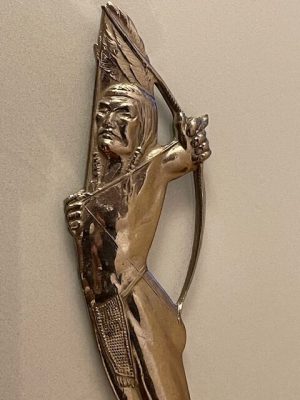 Native American - Indigenous "Indian" with Bow & Arrow Sterling Letter Opener - American hallmarks
