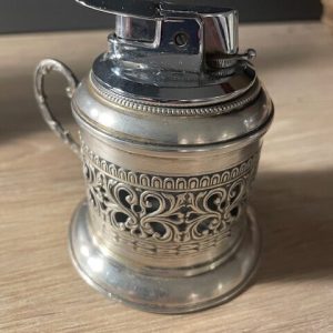 Sterling Cased Ronson Table Lighter - France / Europe