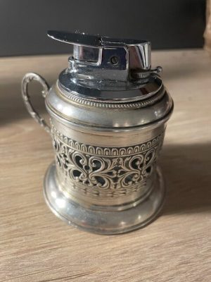 Sterling Cased Ronson Table Lighter - France / Europe