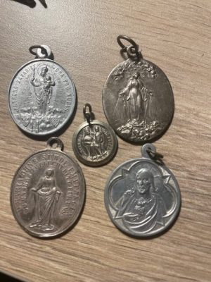 5 x Christian Medallions / Pendants