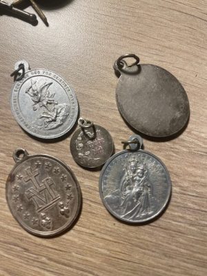 Alternative view of 5 x Christian Medallions / Pendants