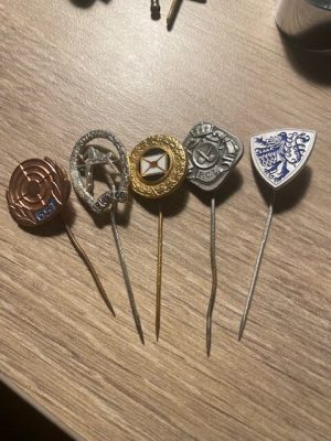 5 stick pins - German/Bavarian in origin