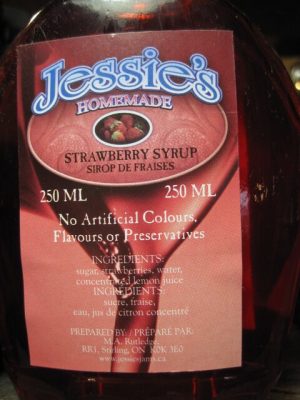 Alternative view of Wild Blueberry, Strawberry or Raspberry Syrup