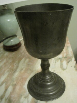 Large Pewter Goblet / Chalice - hand forged - Image 12