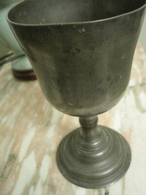 Large Pewter Goblet / Chalice - hand forged - Image 11