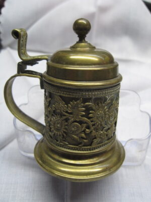 Ornate Miniature Brass "stein-shaped" Oil Lamp - Lantern (rare)