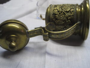 Ornate Miniature Brass "stein-shaped" Oil Lamp - Lantern (rare) - Image 9