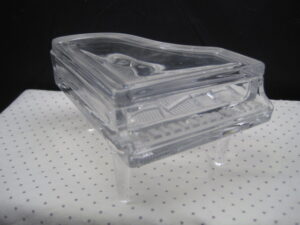 Cristal D' Argues France 24%Lead Crystal Grand Piano Trinket Box