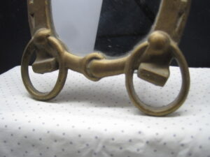 Antique Horse Shoe - Equine Brass Frame / Mirror - Image 6