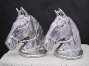 Hoselton Pair Horse Head Book Ends/Sculptures