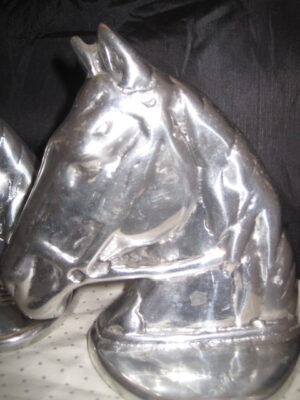 Hoselton Pair Horse Head Book Ends/Sculptures - Image 2