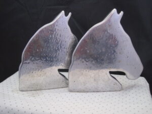 Hoselton Pair Horse Head Book Ends/Sculptures - Image 7