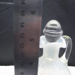 Alternative view of Opalescent White Swirl Victoria Glass Cruet