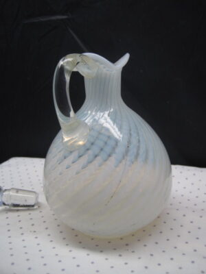 Opalescent White Swirl Victoria Glass Cruet - Image 7