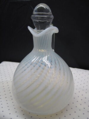 Opalescent White Swirl Victoria Glass Cruet - Image 8