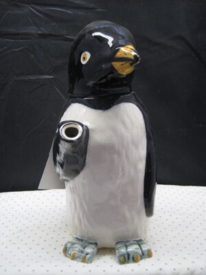 Majolica Penguin Teapot -  Handpainted - Image 2