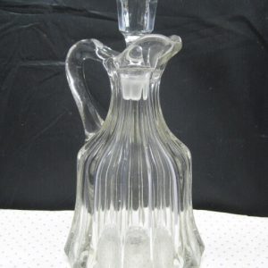 American Blown Glass Colonial Peerless Paneled Water Carafe / Decanter ca 1900's