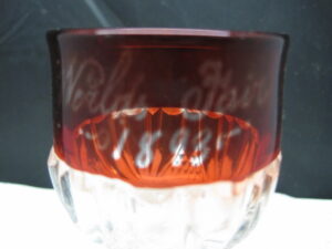 1893 Chicago Worlds Fair Ruby Stemware - American Pressed Glass Diamond/Draped - Image 7