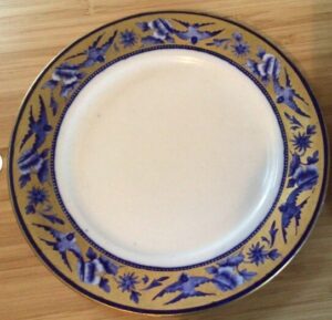 Shelley Plate - Gold with Blue Swallow