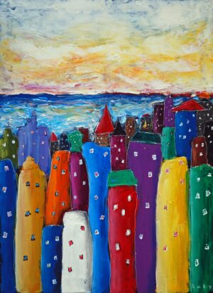 "City In Stormy Seas" ~ Sam Sakr