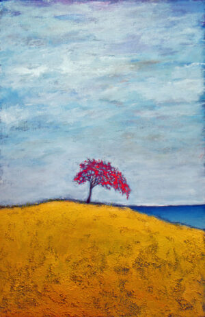 "Red Tree In Canola Field" ~ Sam Sakr